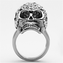 TK1120 - Stainless Steel Ring High polished (no plating) Women Top Grade Crystal Clear