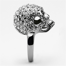 TK1120 - Stainless Steel Ring High polished (no plating) Women Top Grade Crystal Clear