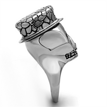 TK1121 - Stainless Steel Ring High polished (no plating) Women Epoxy Jet
