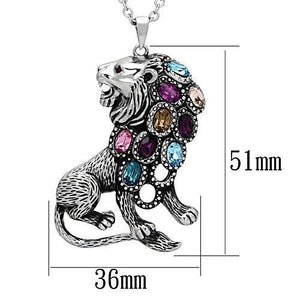 TK1125 - Stainless Steel Chain Pendant High polished (no plating) Women Top Grade Crystal Multi Color