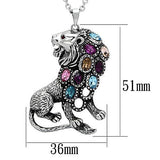 TK1125 - Stainless Steel Chain Pendant High polished (no plating) Women Top Grade Crystal Multi Color