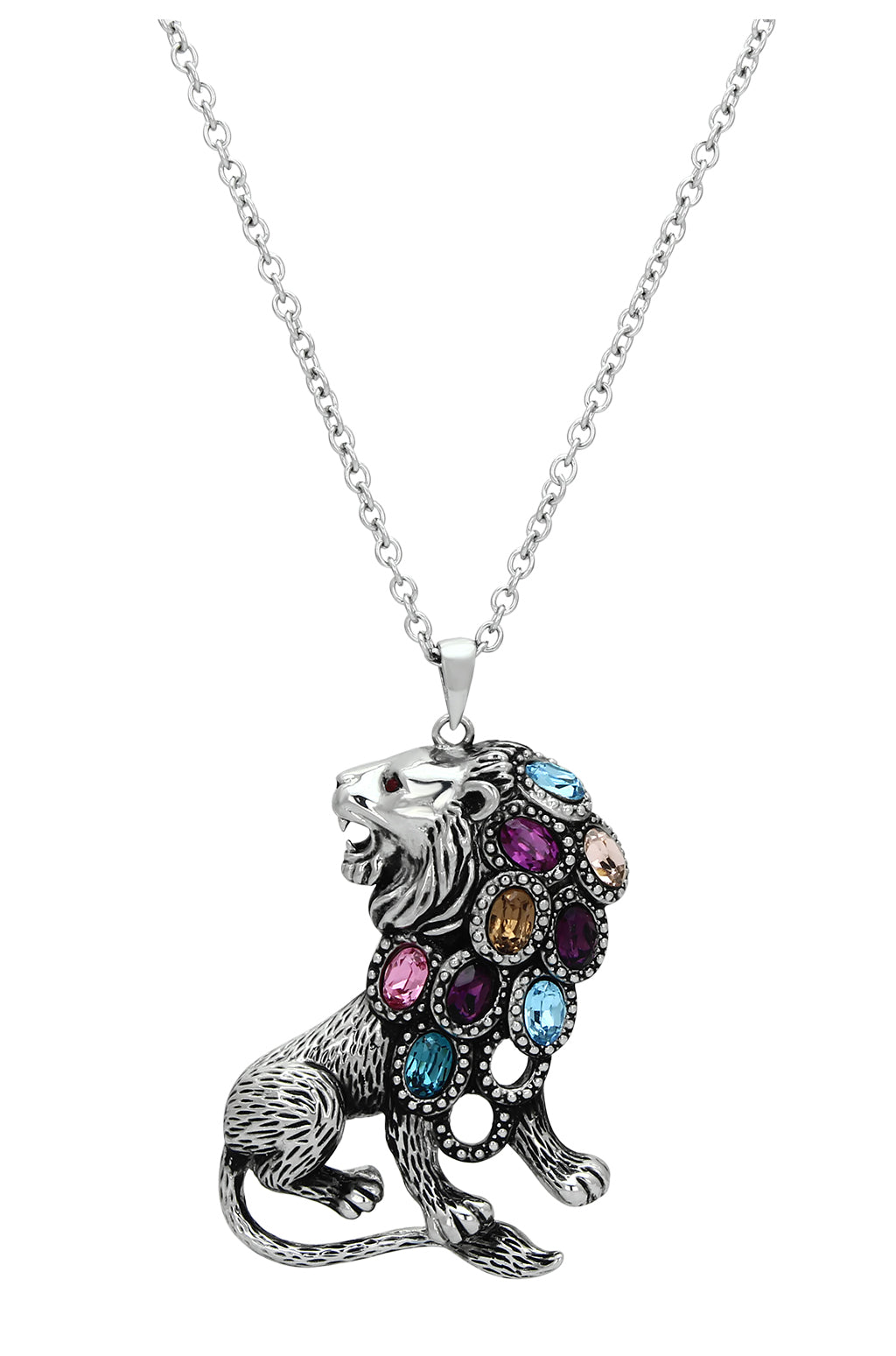 TK1125 - Stainless Steel Chain Pendant High polished (no plating) Women Top Grade Crystal Multi Color