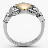TK1156 - Stainless Steel Ring Two-Tone IP Rose Gold Women No Stone No Stone