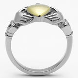 TK1157 - Stainless Steel Ring Two-Tone IP Gold (Ion Plating) Women No Stone No Stone