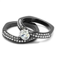 TK1175LJ - Stainless Steel Ring IP Light Black  (IP Gun) Women AAA Grade CZ Clear