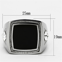 TK1182 - Stainless Steel Ring High polished (no plating) Men Top Grade Crystal Clear