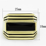 TK1188 - Stainless Steel Ring IP Gold(Ion Plating) Men Synthetic Jet