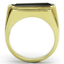 TK1188 - Stainless Steel Ring IP Gold(Ion Plating) Men Synthetic Jet