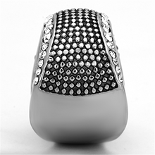 TK1198 - Stainless Steel Ring High polished (no plating) Men Top Grade Crystal Clear