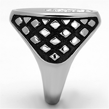 TK1200 - Stainless Steel Ring High polished (no plating) Men Top Grade Crystal Clear