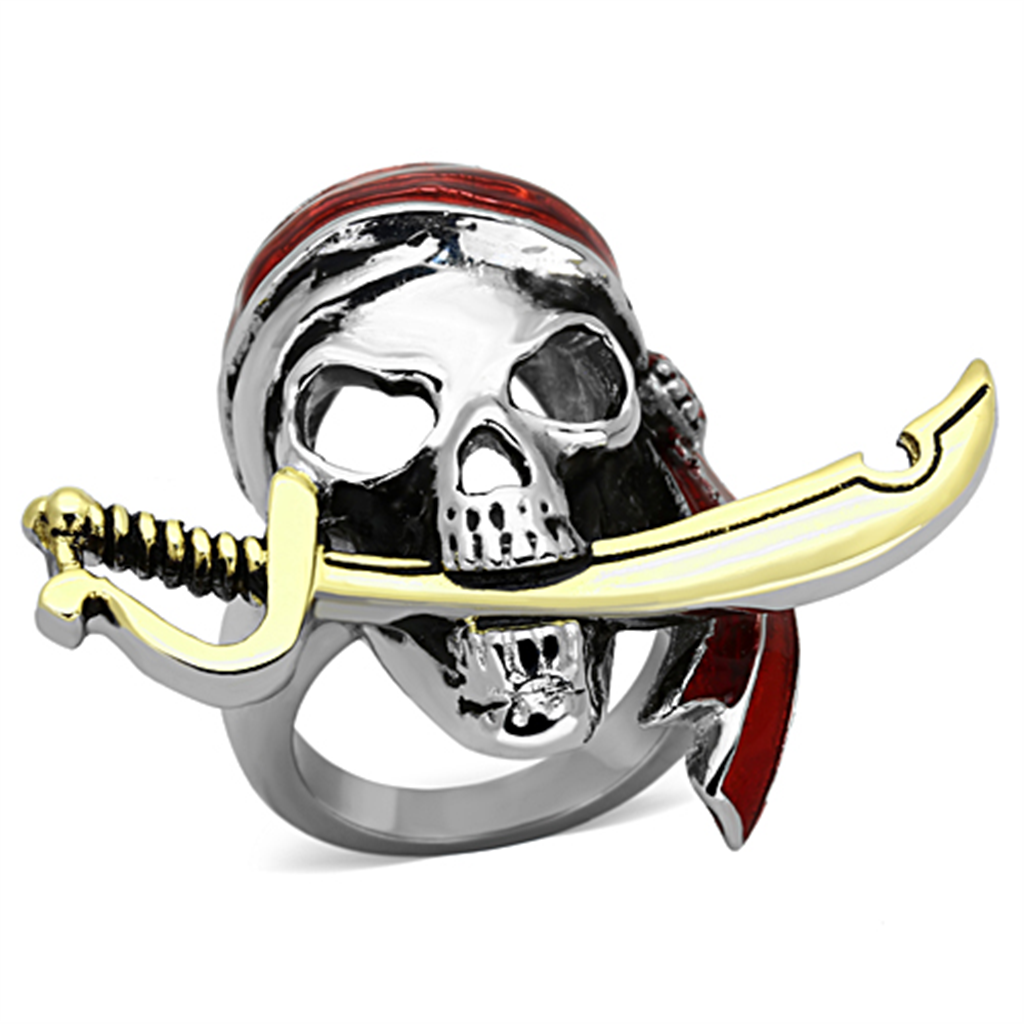 TK1205 - Stainless Steel Ring Two-Tone IP Gold (Ion Plating) Unisex Epoxy Siam