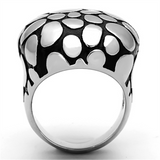 TK1208 - Stainless Steel Ring High polished (no plating) Women Epoxy Jet