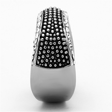 TK1216 - Stainless Steel Ring High polished (no plating) Women Top Grade Crystal Clear