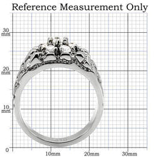 TK121 - Stainless Steel Ring High polished (no plating) Men AAA Grade CZ Clear