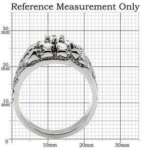 TK121 - Stainless Steel Ring High polished (no plating) Men AAA Grade CZ Clear