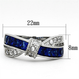 TK1222 - Stainless Steel Ring High polished (no plating) Women Synthetic Montana