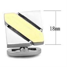 TK1249 - Stainless Steel Cufflink Two-Tone IP Gold (Ion Plating) Men No Stone No Stone