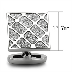 TK1252 - Stainless Steel Cufflink High polished (no plating) Men No Stone No Stone