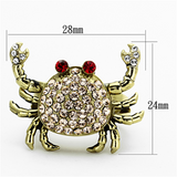 TK1290 - Stainless Steel Ring IP Gold(Ion Plating) Women Top Grade Crystal Multi Color