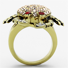 TK1290 - Stainless Steel Ring IP Gold(Ion Plating) Women Top Grade Crystal Multi Color