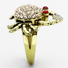 TK1290 - Stainless Steel Ring IP Gold(Ion Plating) Women Top Grade Crystal Multi Color