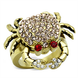 TK1290 - Stainless Steel Ring IP Gold(Ion Plating) Women Top Grade Crystal Multi Color
