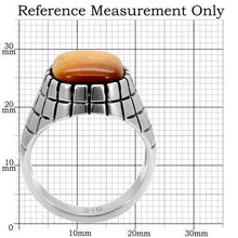 TK129 - Stainless Steel Ring High polished (no plating) Men Synthetic Topaz