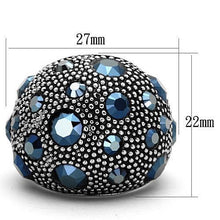 TK1310 - Stainless Steel Ring High polished (no plating) Women Top Grade Crystal Montana