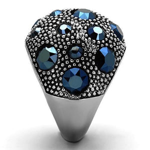 TK1310 - Stainless Steel Ring High polished (no plating) Women Top Grade Crystal Montana