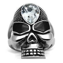 TK1313 - Stainless Steel Ring High polished (no plating) Women Top Grade Crystal Clear