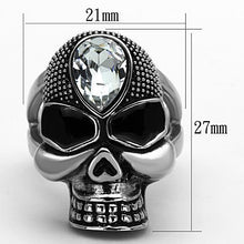 TK1313 - Stainless Steel Ring High polished (no plating) Women Top Grade Crystal Clear