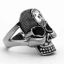 TK1313 - Stainless Steel Ring High polished (no plating) Women Top Grade Crystal Clear
