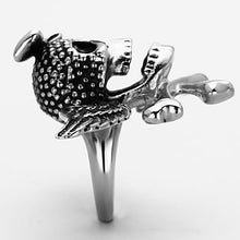 TK1314 - Stainless Steel Ring High polished (no plating) Women Epoxy Jet