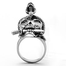 TK1316 - Stainless Steel Ring High polished (no plating) Men Epoxy Jet