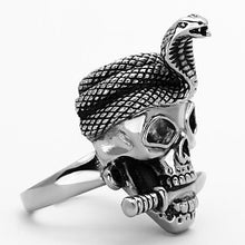 TK1316 - Stainless Steel Ring High polished (no plating) Men Epoxy Jet