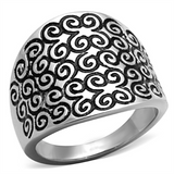 TK1329 - Stainless Steel Ring High polished (no plating) Women No Stone No Stone