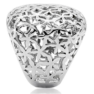 TK133 - Stainless Steel Ring High polished (no plating) Women No Stone No Stone