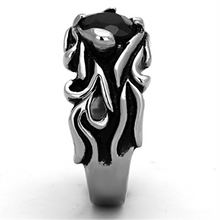 TK1355 - Stainless Steel Ring High polished (no plating) Men Synthetic Jet