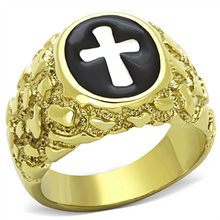 TK1358 - Stainless Steel Ring Two-Tone IP Gold (Ion Plating) Men No Stone No Stone