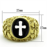 TK1358 - Stainless Steel Ring Two-Tone IP Gold (Ion Plating) Men No Stone No Stone