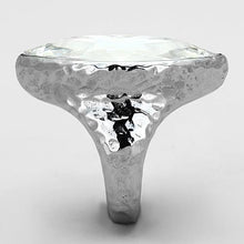 TK1368 - Stainless Steel Ring IP rhodium (PVD) Women Top Grade Crystal Clear