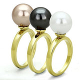 TK1370 - Stainless Steel Ring IP Gold(Ion Plating) Women Synthetic Multi Color