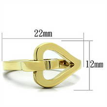 TK1382 - Stainless Steel Ring IP Gold(Ion Plating) Women No Stone No Stone