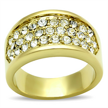 TK1385 - Stainless Steel Ring IP Gold(Ion Plating) Women Top Grade Crystal Clear