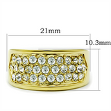 TK1385 - Stainless Steel Ring IP Gold(Ion Plating) Women Top Grade Crystal Clear