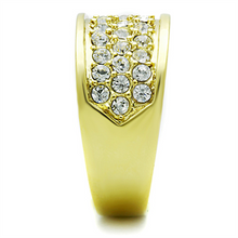 TK1385 - Stainless Steel Ring IP Gold(Ion Plating) Women Top Grade Crystal Clear