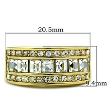 TK1386 - Stainless Steel Ring IP Gold(Ion Plating) Women Top Grade Crystal Clear