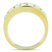 TK1386 - Stainless Steel Ring IP Gold(Ion Plating) Women Top Grade Crystal Clear