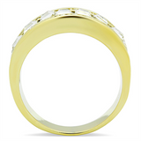 TK1386 - Stainless Steel Ring IP Gold(Ion Plating) Women Top Grade Crystal Clear