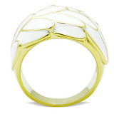 TK1387 - Stainless Steel Ring IP Gold(Ion Plating) Women No Stone White